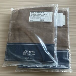 JCPenney Home Collection Maple Brown Tab Top Panel Curtains 40"x63" Set of 2